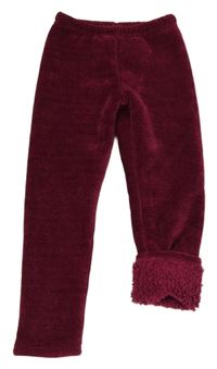 Rubínové žinylkové zateplené legíny Topolino