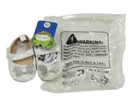 Nové - Bílé koženkové capáčky s mašlí s kamínky vel. 19