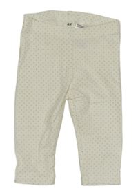 Bílé puntíkaté legíny H&M