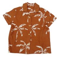Rezavá košile s palmami Nutmeg