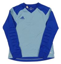Světlemodro-safírové sportovní triko Adidas