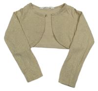 Zlaté svetrové třpytivé bolerko H&M