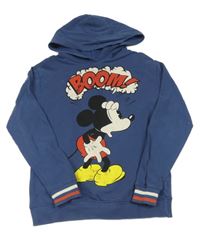 Tmavomodrá mikina s Mickeym a kapucí Next 