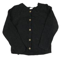 Tmavošedý propínací svetr H&M