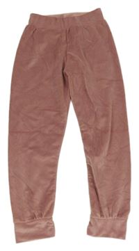 Růžové sametové kalhoty 