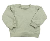 Světlezelená mikina s volánky Primark