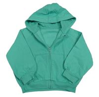 Zelená propínací oversize mikina s kapucí George 