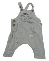 Šedé teplákové lacláče s nápisy Topomini 