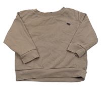 Béžová oversize mikina s výšivkou Next