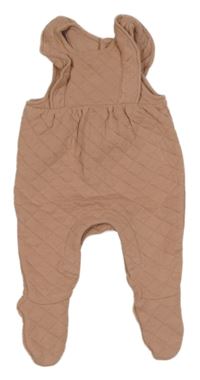 Starorůžové prošívané dupačky s volánky M&S