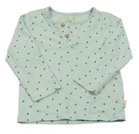 Světlemodré puntíkované triko s knoflíčky Maybe Baby 