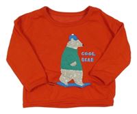 Červená mikina s medvídkem Dunnes