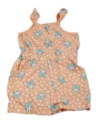 Broskvovoý kraťasový overal s Daisy Primark