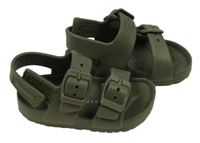 Khaki gumové sandály Primark vel. 21