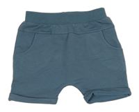 Modrošedé teplákové kraťasy 