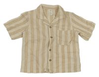 Béžovo-smetanová pruhovaná košile H&M
