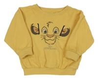 Žlutá oversize mikina se Simbou Disney