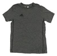 Tmavošedé tričko s logem Adidas 