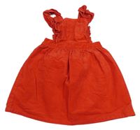 Červené manšestrové šaty s volánky Gillians Closet