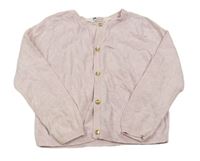 Světlerůžový melírovaný propínací svetr H&M