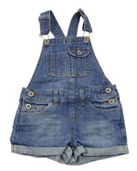 Modré riflové laclové kraťasy Denim Co