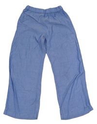 Modré melírované lehké kalhoty H&M