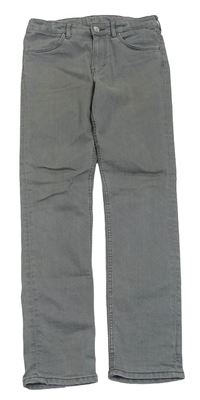 Šedé skinny fit teplákové rifle H&M