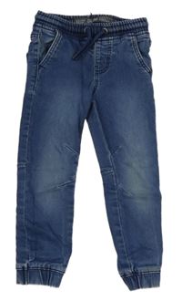 Modré cuff slim teplákové rifle Denim Co.