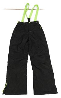 Černé šusťákové zimní oteplovačky s odepínací kšandami Y.F.K.