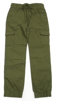 Khaki cargo cuff plátěné kalhoty Deim Co.