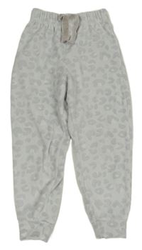 Světlešedé vzorované plyšové kalhoty Matalan