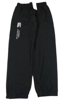 Nové - černé šusťákové sportovní kalhoty s logem canterburry
