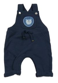 Tmavomodré laclové turecké tepláky s kapsou se lvíčkem M&Co