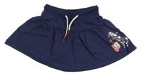 Nové - tmavomodrá tepláková sukně s koníkem z flitrů SALT AND PEPPER