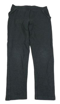 Tmavošedé melírované teplákové kalhoty s volánky Next