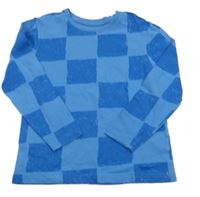 Modro-safírové kostkované triko PRIMARK