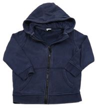 Tmavomodrá propínací mikina s kapucí George