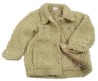 Béžová huňatá podšitá košilová bunda PEP&CO