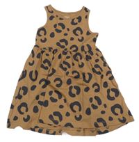 Hnědo-černé vzorované šaty F&F