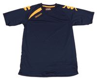 Tmavomodro-křiklavě oranžové funkční sportovní tričko s logem Kappa