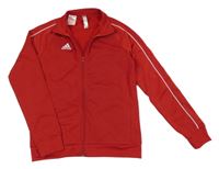 Červená propínací sportovní mikina Adidas