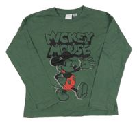 Khaki triko s Mickey Disney