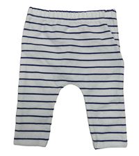 Bílo-modré pruhované legíny F&F