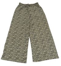 Béžovo-černé vzorované palazzo kalhoty Primark