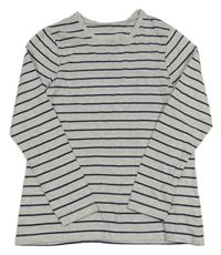 Šedo-černé pruhované triko George