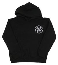 Černá mikina s nápisem a kapucí AWDis