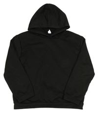 Černá mikina s kapucí Shein