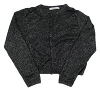 Černý třpytivý lehký propínací crop svetr M&S