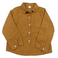 Hnědá žebrovaná halenka Shein