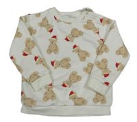 Smetanová mikina s medvědy Tu